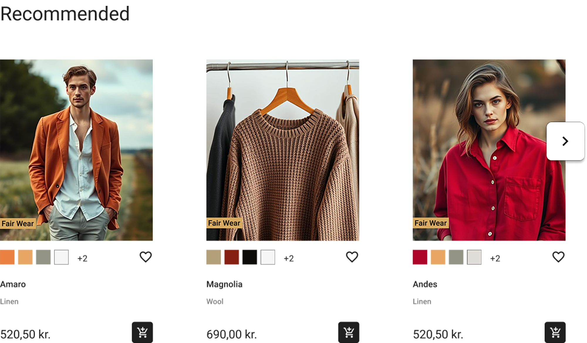 EcoFabrics product list